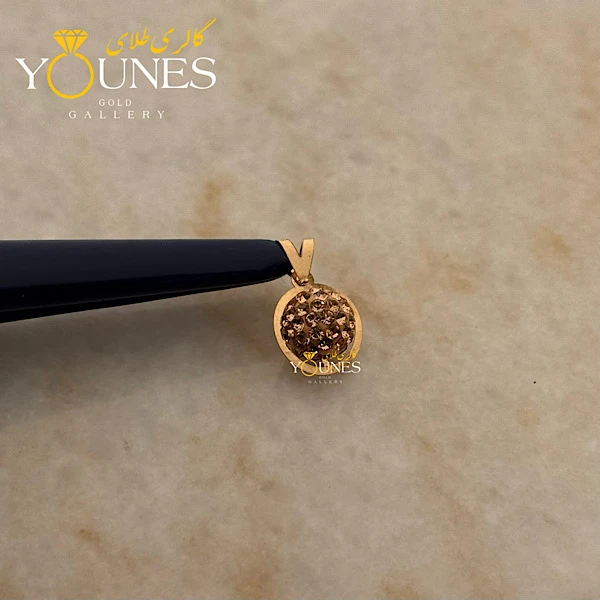 آویز سواروسکی گوی طلایی طلا